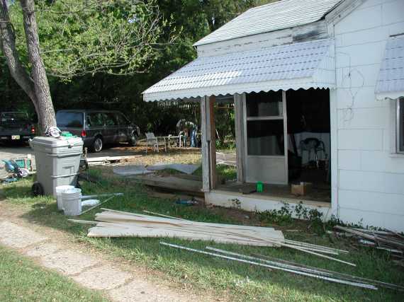We tore down most of this porch.