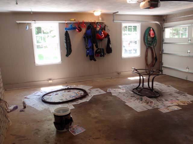 Redecorating our deck, May 8, 2010